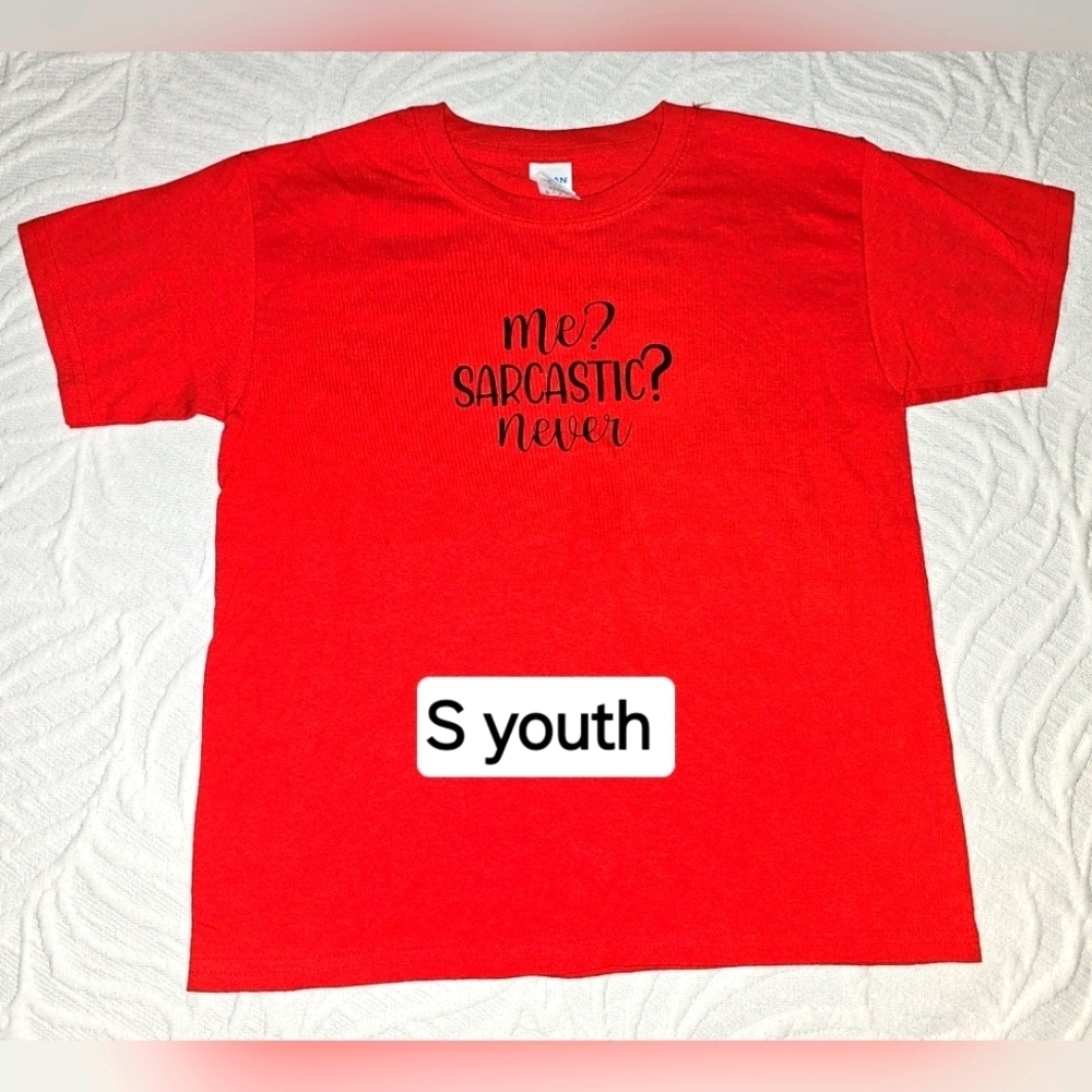 Red Kids Graphic T-Shirt Me Sarcastic​​​​